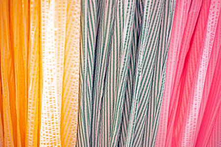 textured stylish fabrics for summer and beachwearの写真素材