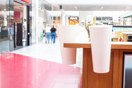 light stylish modern interior in the malの写真素材