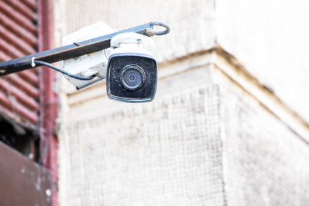surveillance camera outside. Protection and safety of property and life