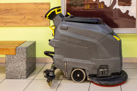 washing and cleaning machine in a large mall