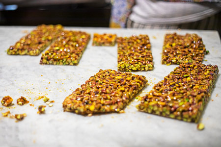 pistachios in caramel by weight. Travel to Sicily