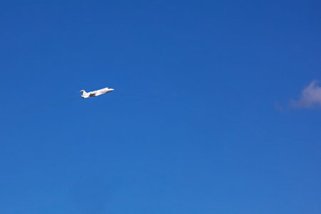Passenger plane in the sky. Airspace security
