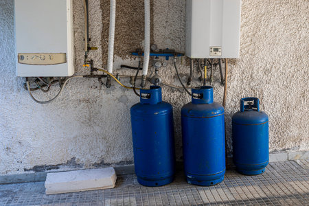 LPG Tank connection to gas boilers outside