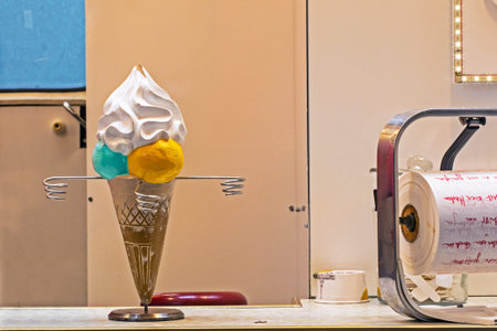 Ice cream with various fillings at a holiday fair