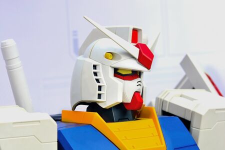 Bangkok ,  Thailand - October 29,2014; Gundam plastic model (gunpla)  festival .at Bangkok,Thailand. Anime is a popular type of animation or cartoon in Japan.のeditorial素材