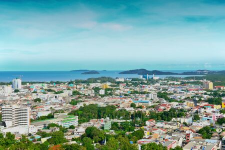 Aerial view point of Phuket island Thailand.の写真素材