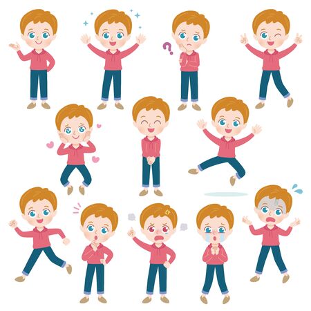 Boy Whole Body Set 2のイラスト素材