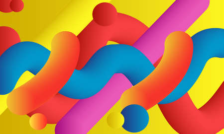 abstract blend 3D fun colorful backgroundのイラスト素材