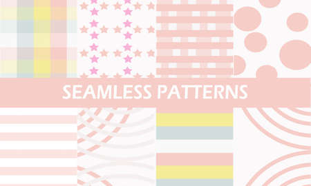 pink pastel seamless patternsのイラスト素材