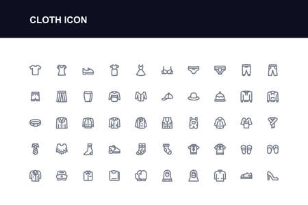 app complete clothing icon setのイラスト素材