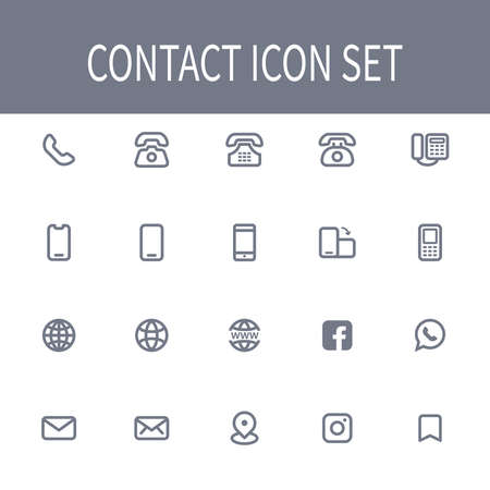 app contact symbol icon setのイラスト素材