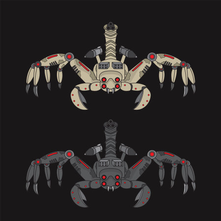 nft scorpion robot cartoon character