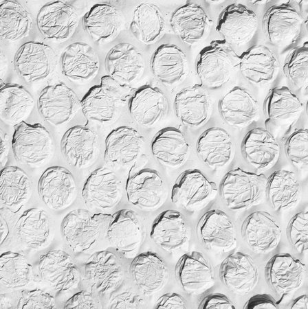 Volumetric shaped concrete pattern. 3d background, white relief pattern, stone wall texture, snakeskin effect. Mockup raised surfaceの写真素材