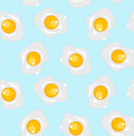 Vector seamless pattern with scrambled eggsのイラスト素材
