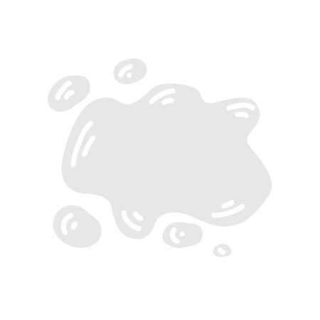 Vector illustration paint, splash ink, stain. Element isolated on white background. Use in children s educational books. Color training. White color.のイラスト素材