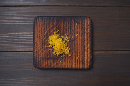 Process of cooking Easter cake cruffin, decorated with dried fruit and nuts.の写真素材