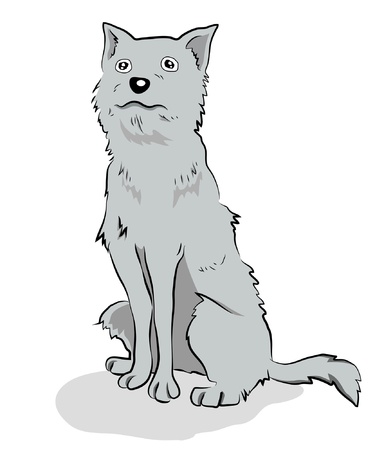 Illustration of Cute cartoon dogのイラスト素材