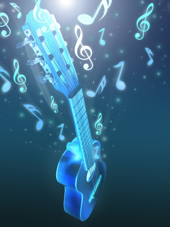 guitar and music theme background .の写真素材