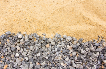 Crushed stones and sands in the backgroundの写真素材