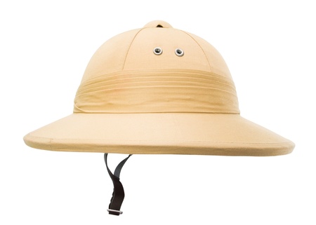 pith helmet cut out on a white background の写真素材