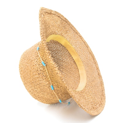 Summer ladies hat isolated on white background の写真素材