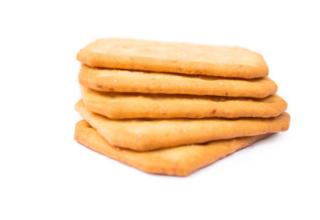 Cracker isolated on white background .