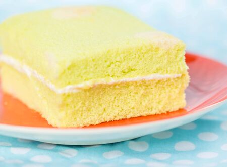 Morning breakfast with Milk cakeの写真素材