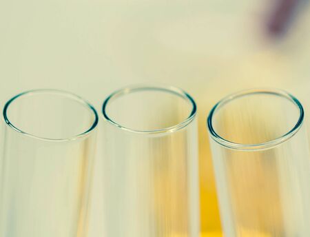 Test tubes closeup ,Laboratory researchの写真素材