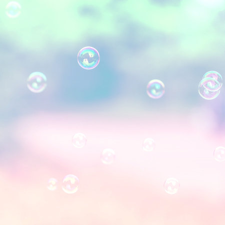 Abstract soap bubble vintage background