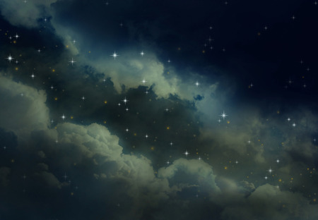 Stars in the night skyの写真素材