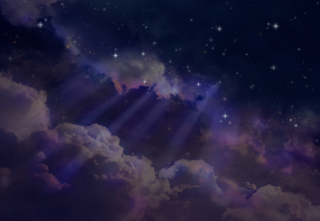 Stars in the night skyの写真素材