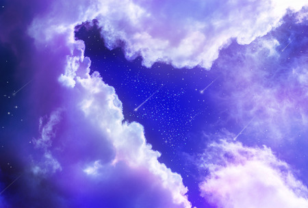 Stars in the night skyの写真素材