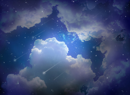 Stars in the night skyの写真素材