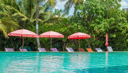 Tropical swimming pool in Thailand.のeditorial素材