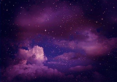 Stars in the night sky,purple background.の写真素材