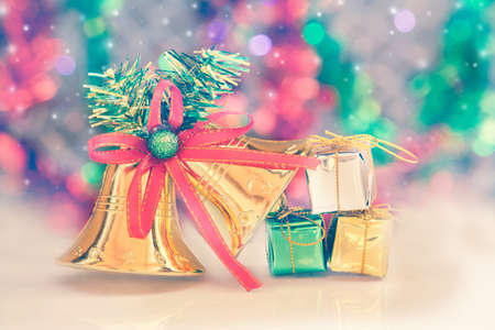 Christmas bell and christmas decoration.の写真素材