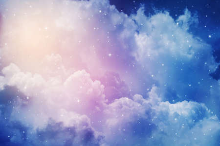 Stars in the night sky,purple background.の写真素材