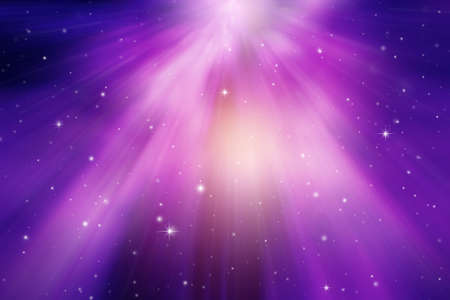 Abstract purple background, Beautiful rays of light with stars.の写真素材