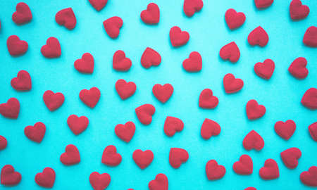 Red hearts. Valentine's Day background with hearts.の写真素材