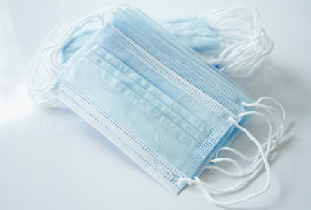 Medical mask, Corona virus prevention face mask.Healthcare medical concept. Coronavirus Covid-19.の写真素材