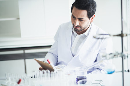 Scientist Test tubes,Laboratory research.の写真素材