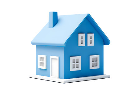Mini house model on white background.Real estate concept.の素材