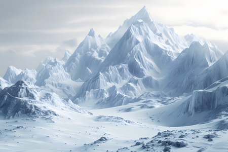 Abstract landscape with iceberg background.の素材
