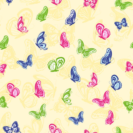 Seamless pattern with butterflies on butterflies background with butterflies can be used as a separate seamless patternのイラスト素材