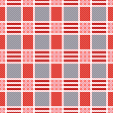Rectangular seamless vector pattern as a tartan plaid mainly in pink an gray trendy huesのイラスト素材