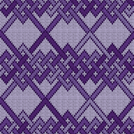 Interlaced lines on the light background seamless vector pattern as a fabric texture in purple huesのイラスト素材