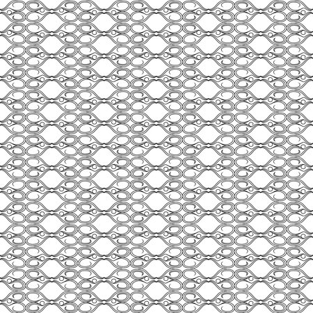 Ornamental seamless vector pattern made with interwoven wavy lines and curves in as a fabric texture