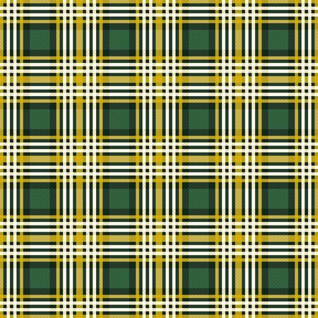 Seamless checkered shades of green, khaki and beige hues, illustration pattern as a tartan plaidのイラスト素材
