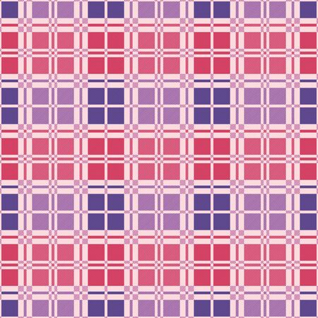 Tartan Scottish muted seamless pattern in violet, red and beige hues, texture for flannel shirt, plaid, tablecloths, clothes, blankets and other textileのイラスト素材