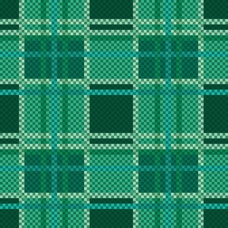 Muted tartan Scottish seamless pattern in green hues, texture for tartan, plaid, tablecloths, clothes, bedding, blankets and other textileのイラスト素材